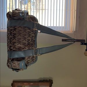 Micheal Kors Blue leather canvas bag